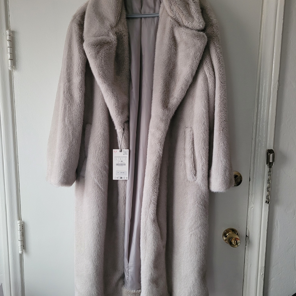 Zara Soft Gray Teddy Jacket